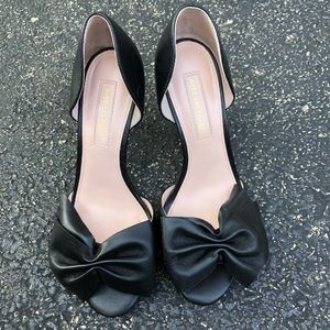 Women’s Open toe black dress shoes
